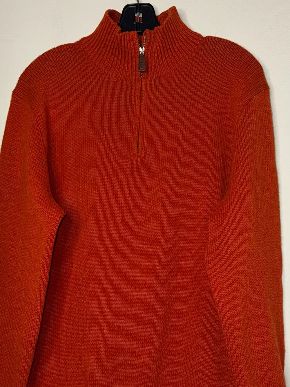 Polo by Ralph Lauren Orange Half-Zip Wool Sweater